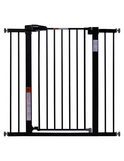 BABELIO 36" Tall Baby Gate, 26-40" Wide Auto Close Pet Gate, Pressure Mounted Metal Dog Gate