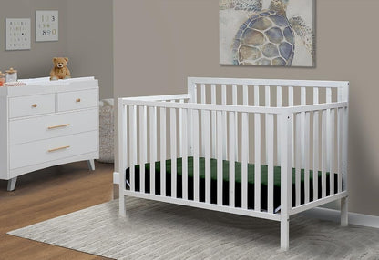 Sorelle Essex Euro 4-in-1 Convertible Crib & Changer – Nursery Furniture Set, Wooden Baby Crib with