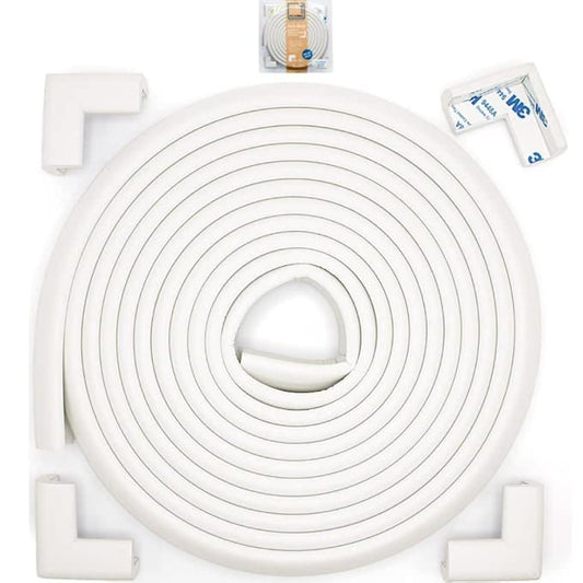 Roving Cove Slim-Fit Corner Edge Protector for Baby Proofing (Small 15ft Edge 4 Corners), Furniture