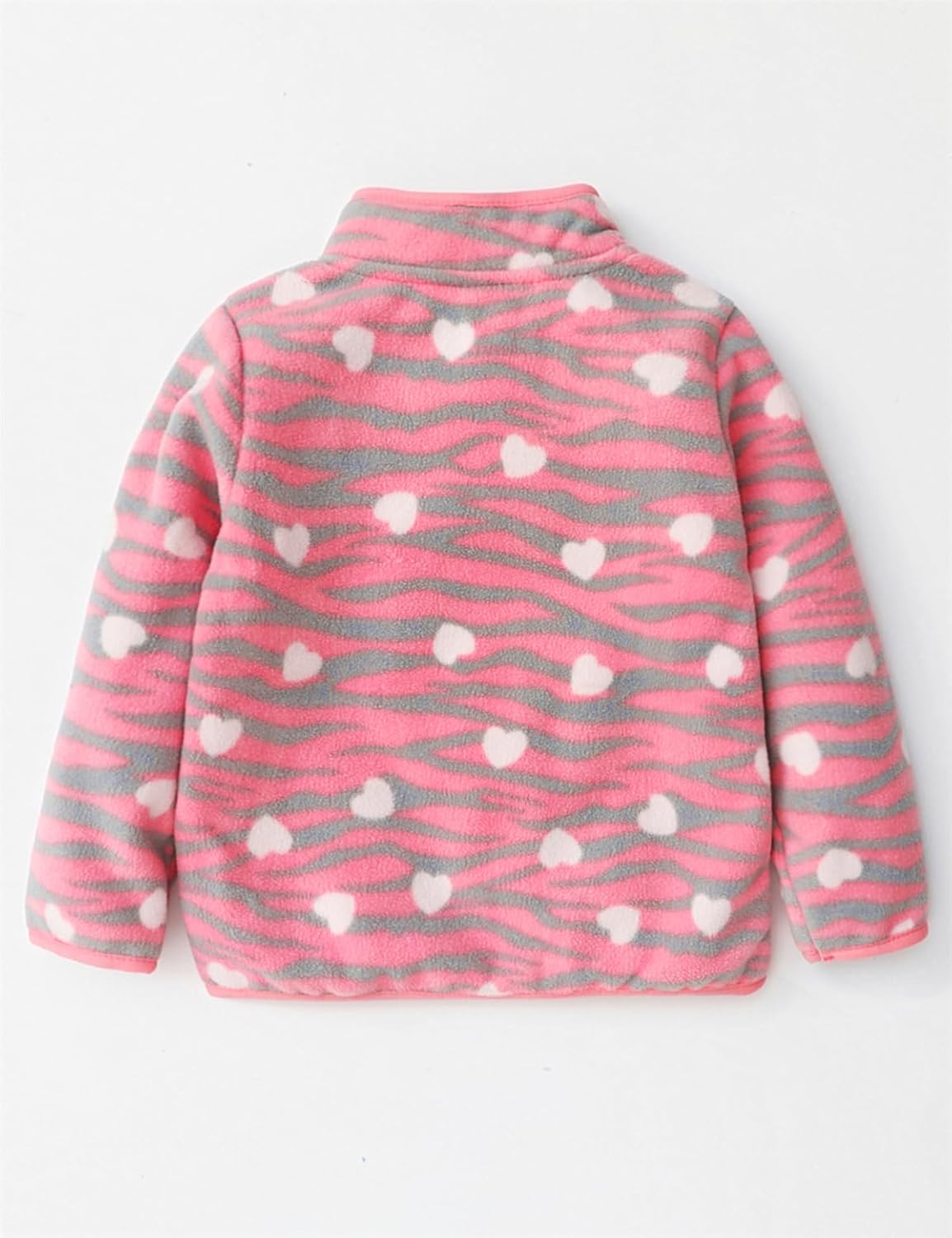Kids Printed Polar Fleece Jacket Toddler Baby Boys Girls Autumn Winter Warm Sherpa Lining Outerwear