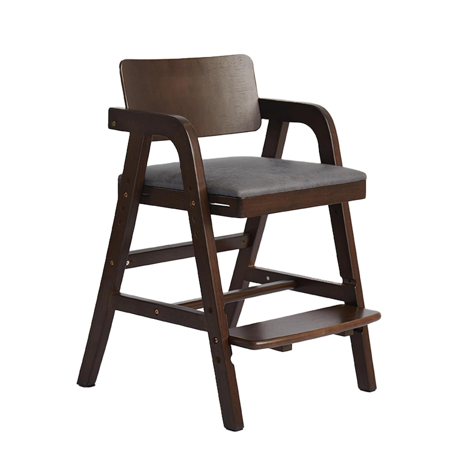Solid Wood high Chairs for Toddlers,High Chair Grows with Kid for Dining, Study Chair for Children