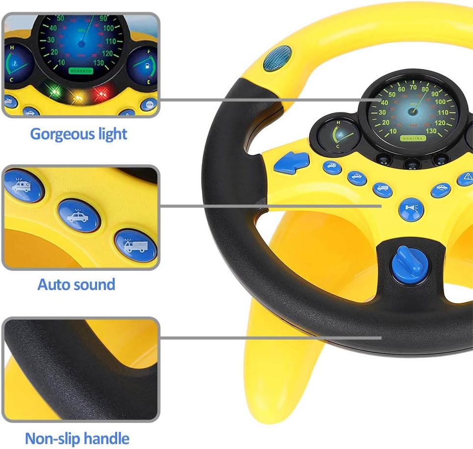Coherny Simulated Driving Controller Portable Simulated Driving Steering Wheel Copilot Toy