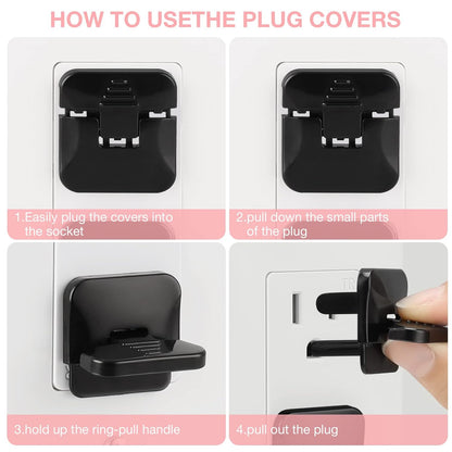 Outlet Covers Babepai 38-Pack Black Child Proof Electrical Protector Safety Improved Baby Safety