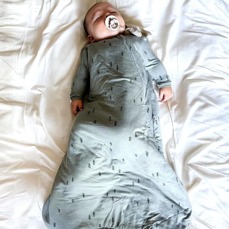 GUNAMUNA Unisex Long-Sleeve Sleep Sack, Wearable Sleep Bag for Babies and Toddlers, Soft Rayon, 1.0