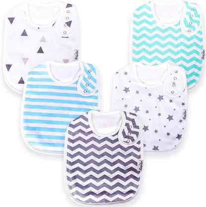 Organic Cotton Baby Bibs – Soft Teething & Drool Bib for Newborns & Toddlers – Hypoallergenic