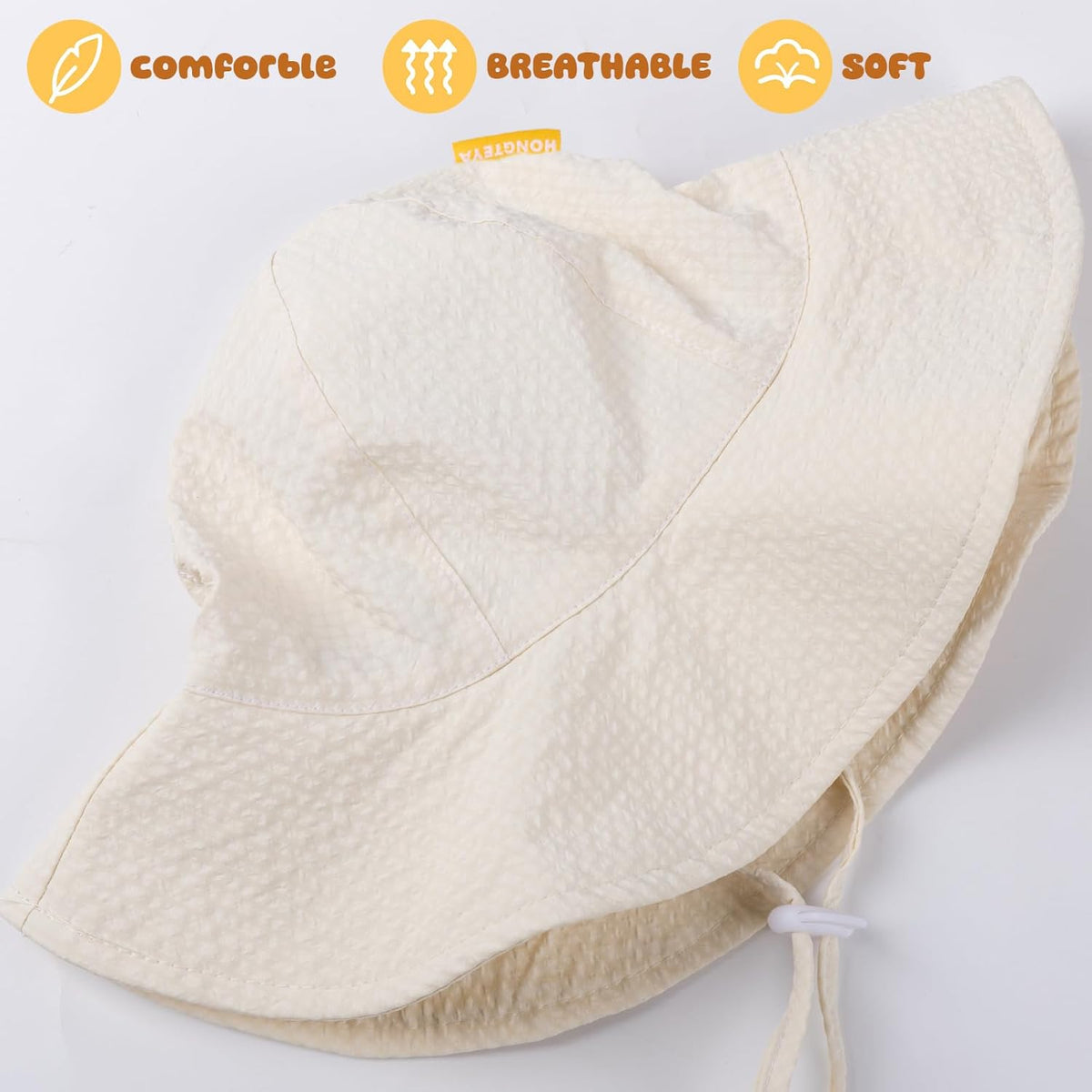 HONGTEYA Baby Sun Hat Toddler Girl Beach Hat Adjustable Outdoor Summer Hat UPF 50+ Sun Protection
