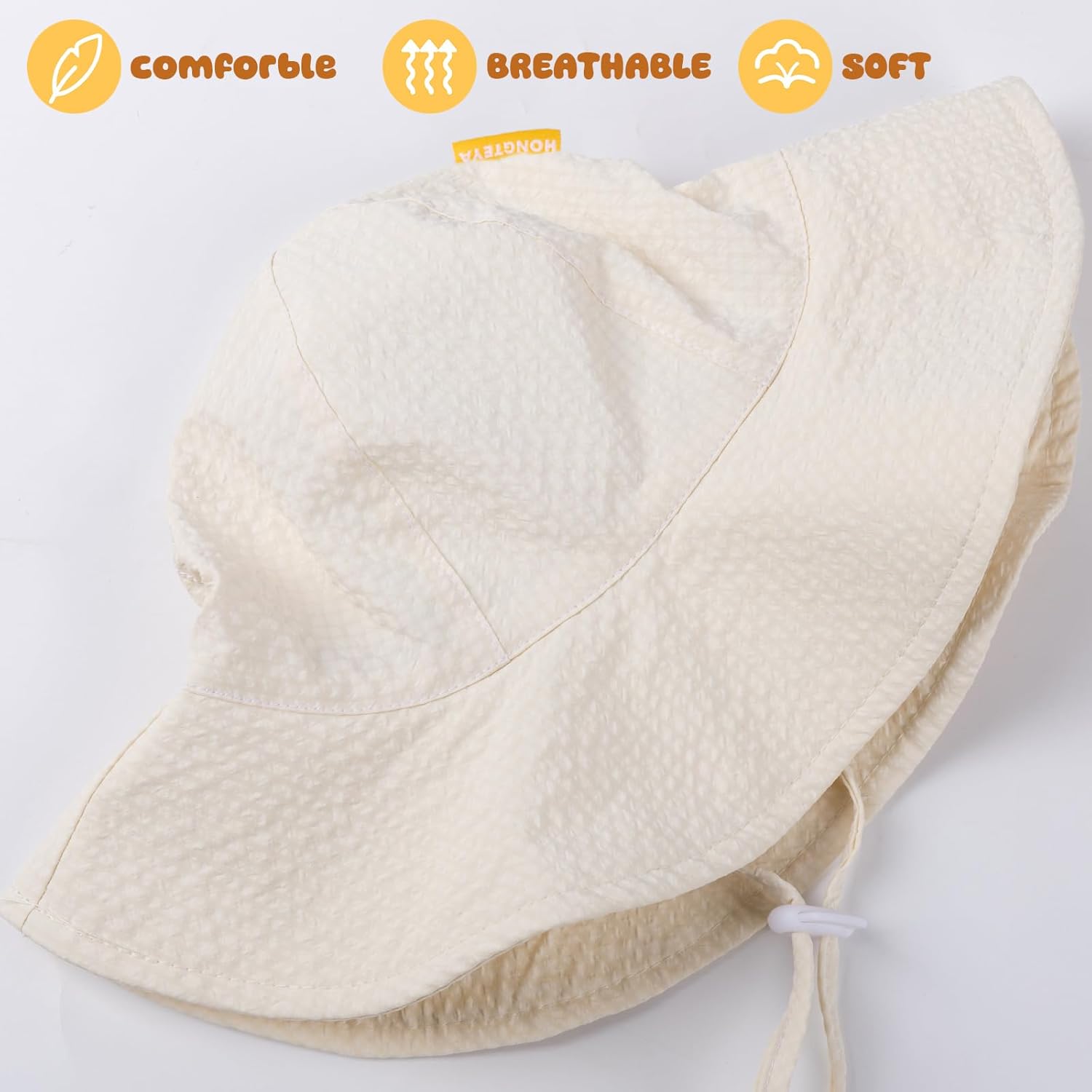 HONGTEYA Baby Sun Hat Toddler Girl Beach Hat Adjustable Outdoor Summer Hat UPF 50+ Sun Protection