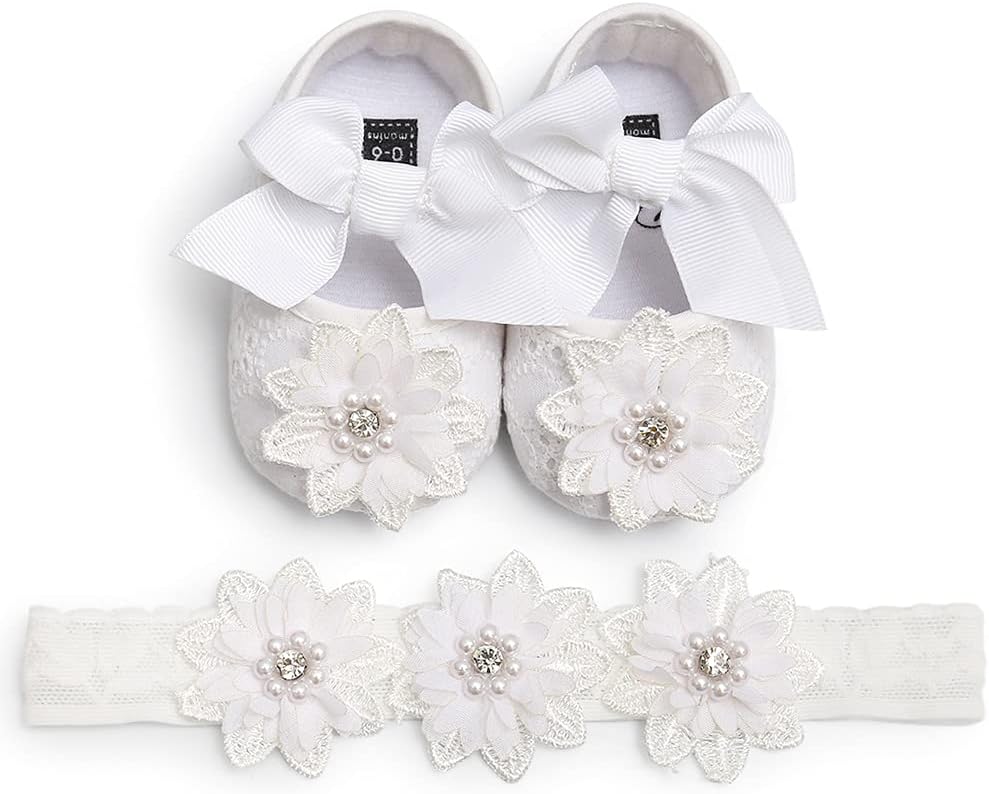 Baby Shoes Mary Jane Flats Non Slip Soft Sole Infant Toddler Sneakers First Walkers Party Christmas