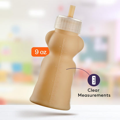 Special Supplies Honey Bear Straw Cup Long Straws, Squeezable Therapy and Special Needs Assistive