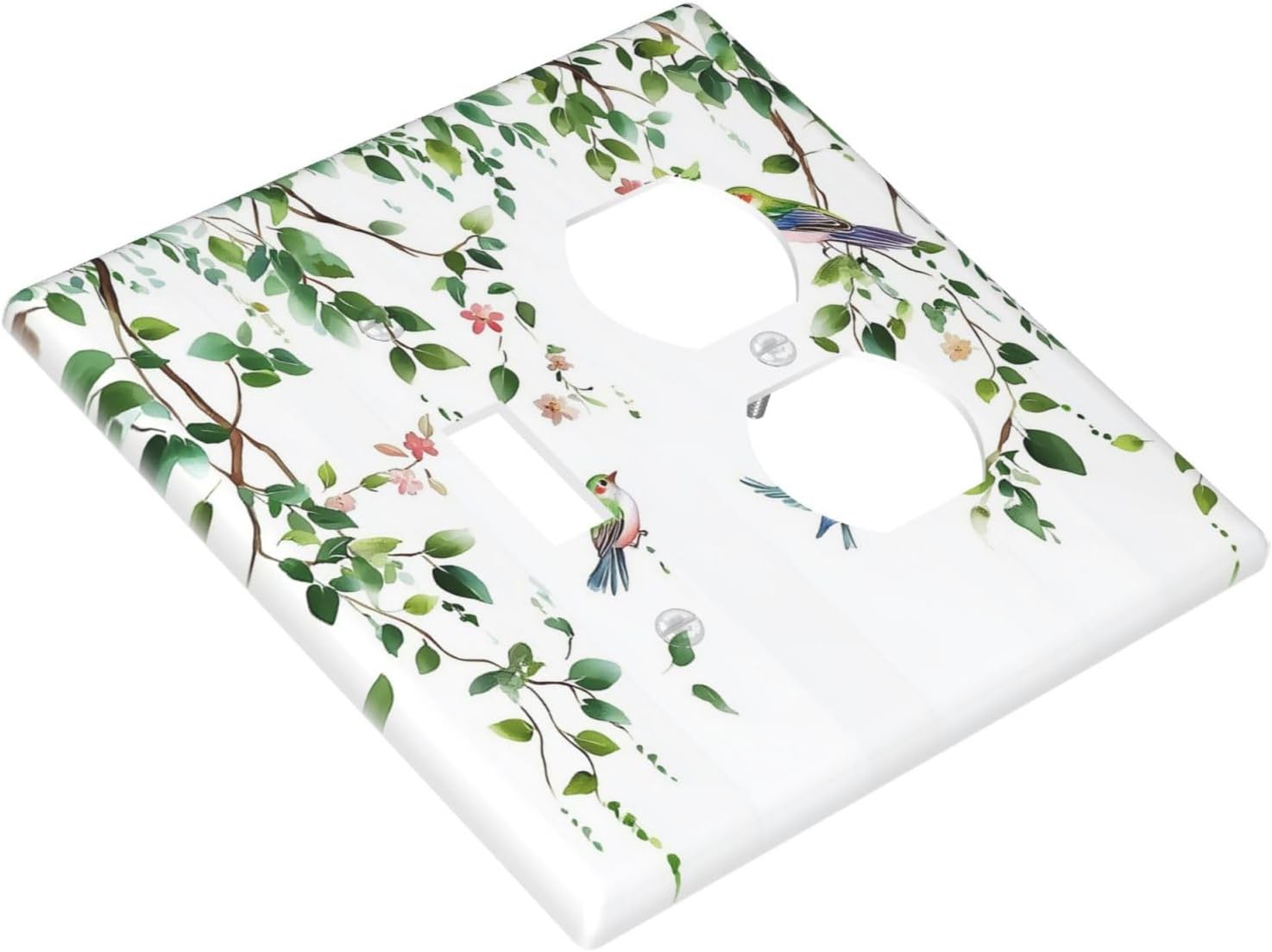 Wallplates Green Leaves Bird Eucalyptus Sage Plant 1 Toggle 1 Duplex Switch Plate Electrical Gfci