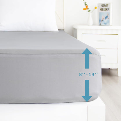 King Mattress Protector Waterproof, Noiseless & Soft Coverage King Size Mattress Cover Fitted