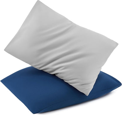 TILLYOU Toddler Pillowcase 2 Pack with Envelope Closure,13" x 18" Silky Soft Microfiber Travel Kids