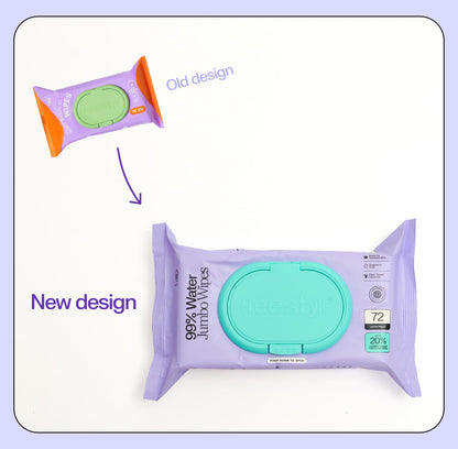 Freestyle Soft Jumbo Baby Wipes, Hypoallergenic and Unscented, Water-Based Wet Wipes for Babies