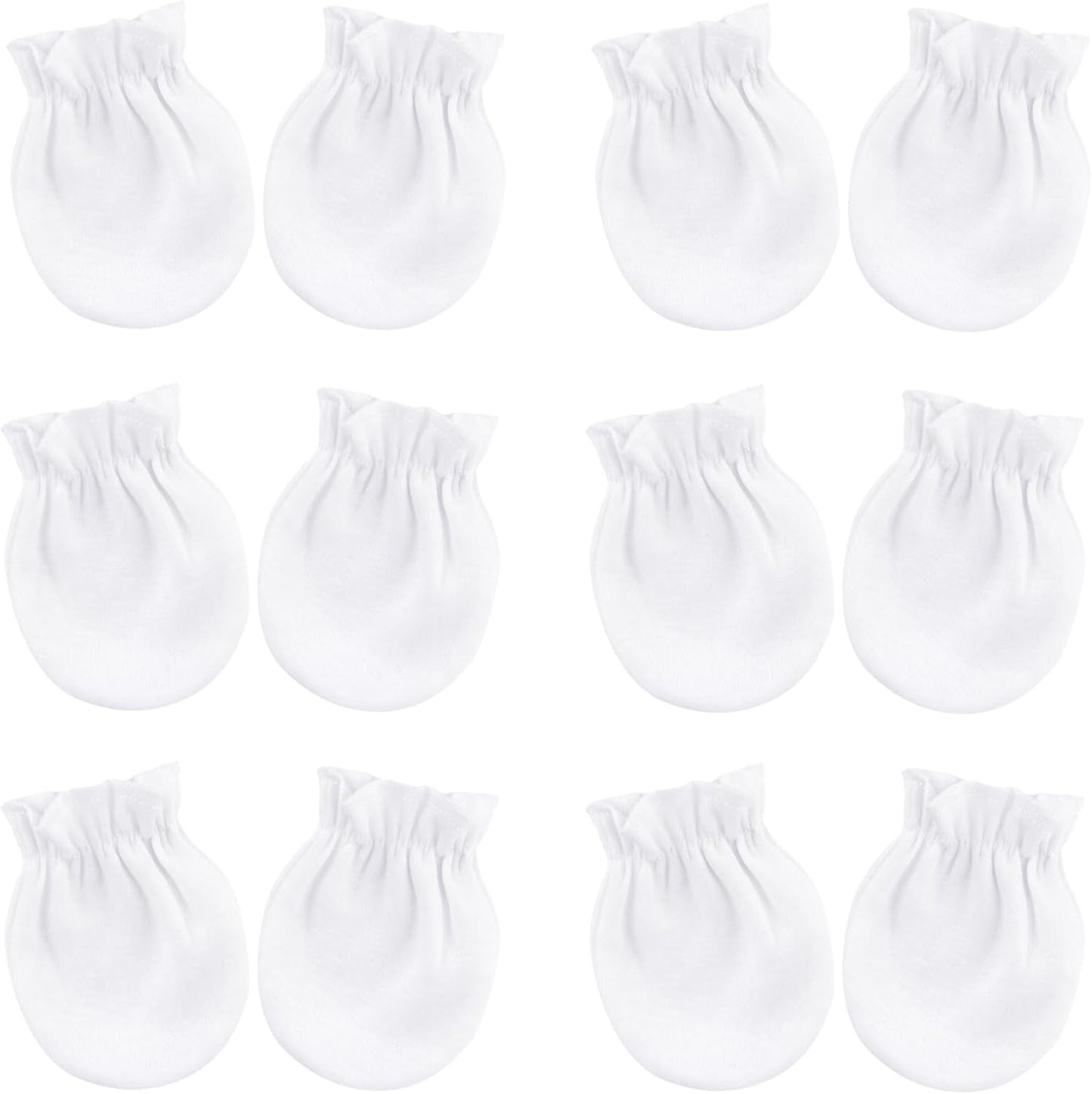 BQUBO Newborn Infant Toddler Mittens No Scratch Cotton Elastic Wrist Gloves Hypoallergenic for 0-6