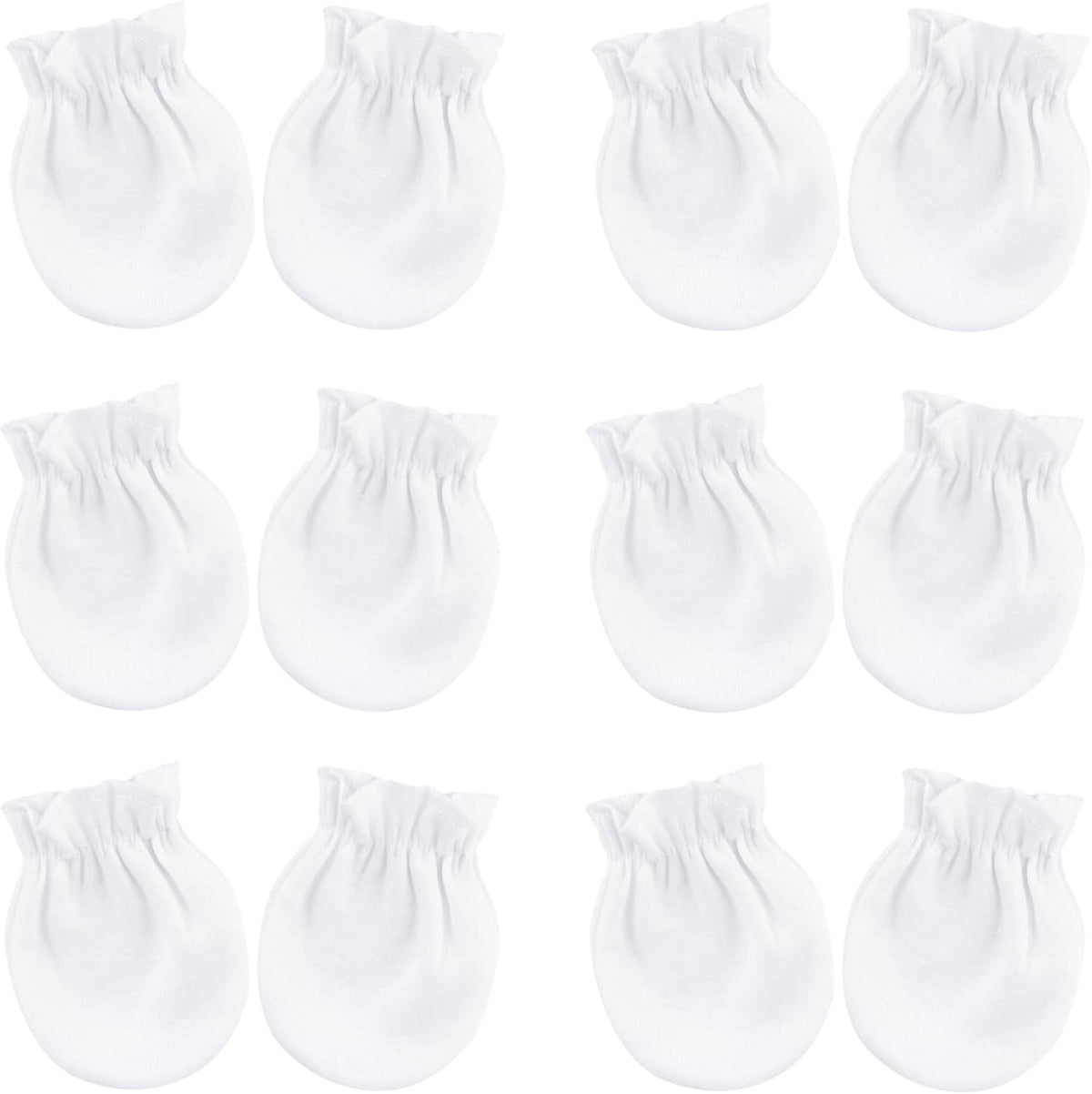 BQUBO Newborn Infant Toddler Mittens No Scratch Cotton Elastic Wrist Gloves Hypoallergenic for 0-6