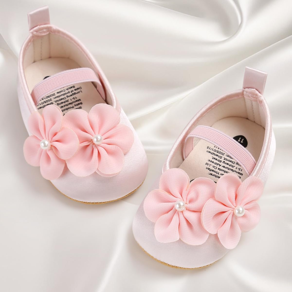 Baby Shoes Mary Jane Flats Non Slip Soft Sole Infant Toddler Sneakers First Walkers Party Christmas