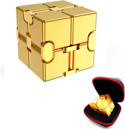 Infinity Cube Fidget Cube Anxiety Stress Relief Toy for Adults Gifts Men Office Gadgets Aluminum