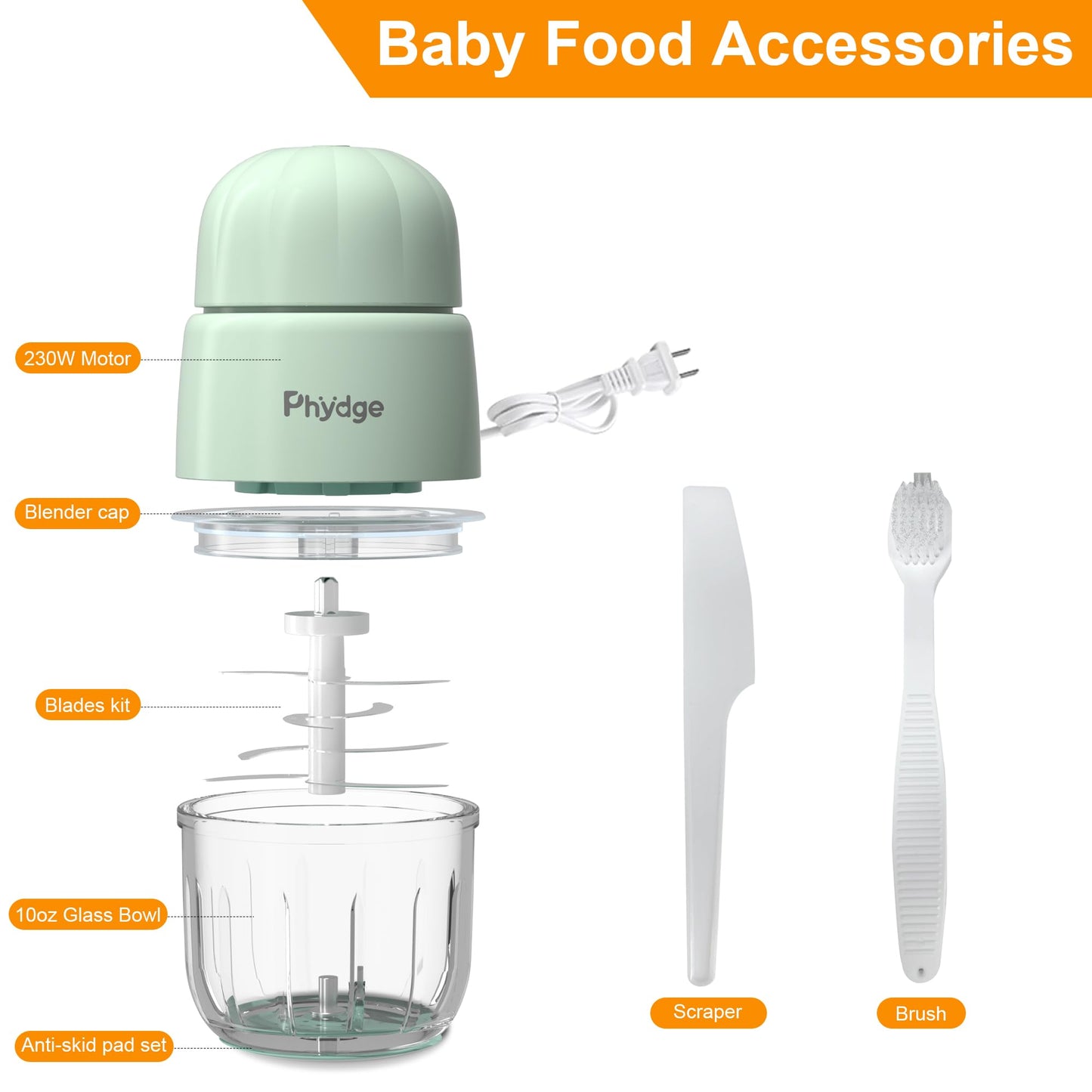 Phydge Baby Food Maker for Baby Puree Foods Fruit Vegetable Meat