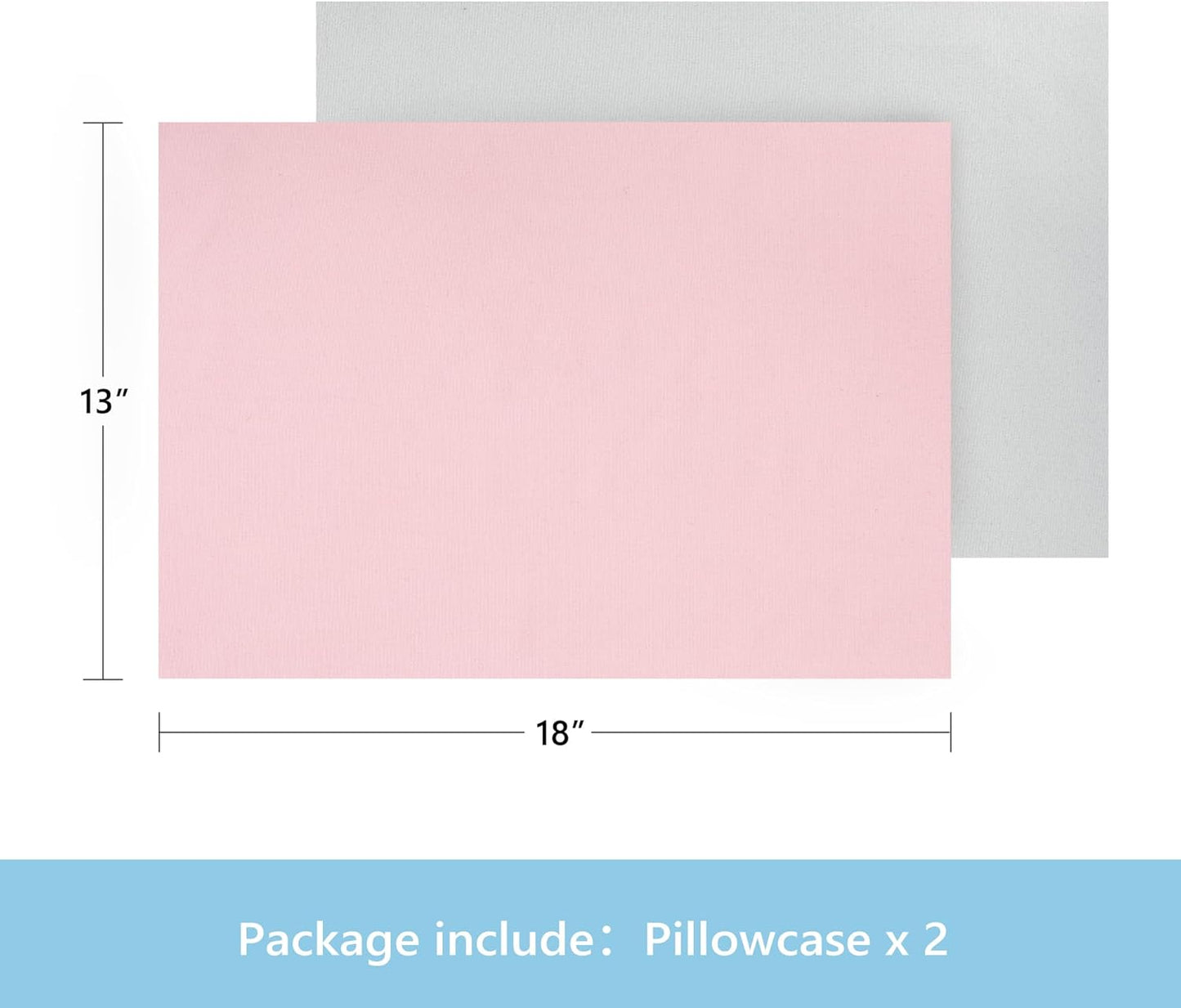 TILLYOU Toddler Pillowcase 2 Pack with Zipper,Silky Soft Microfiber 13" x 18" Kids Travel Pillow