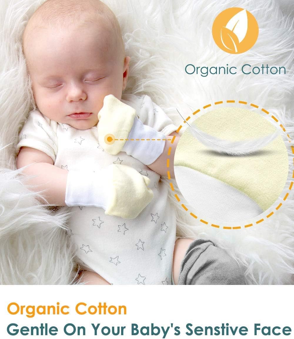 Newborn Baby Mittens Anti Scratch Baby Mittens No Scratch Mittens Baby Gloves for 0-6 Months Boys