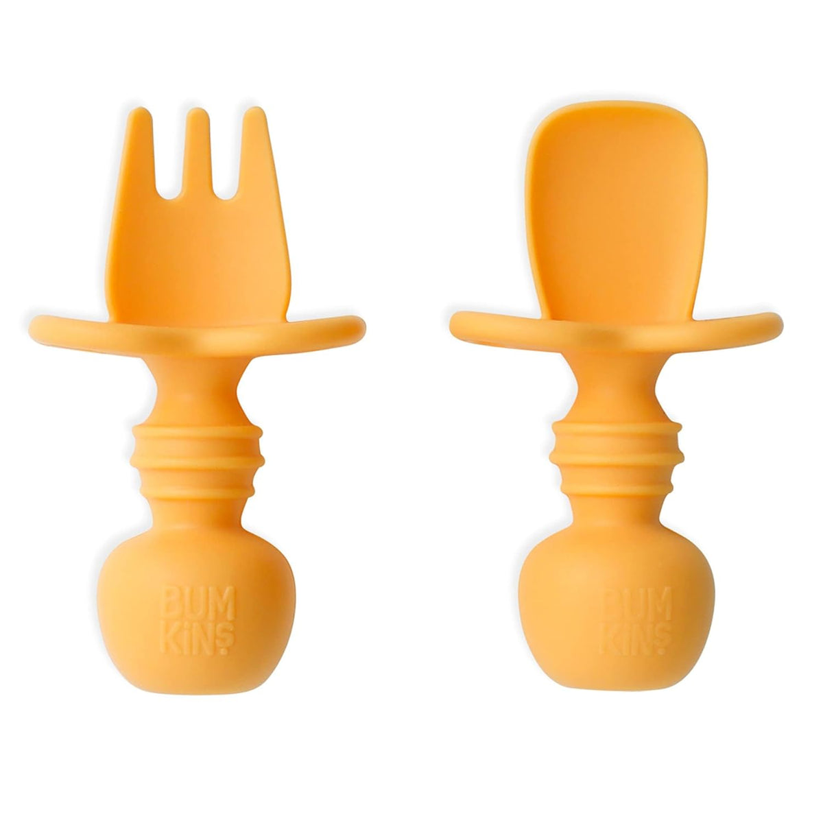 Bumkins Baby Utensils Set, Chewtensils Silicone Spoons for Dipping, Self-Feeding, Baby Led Weaning