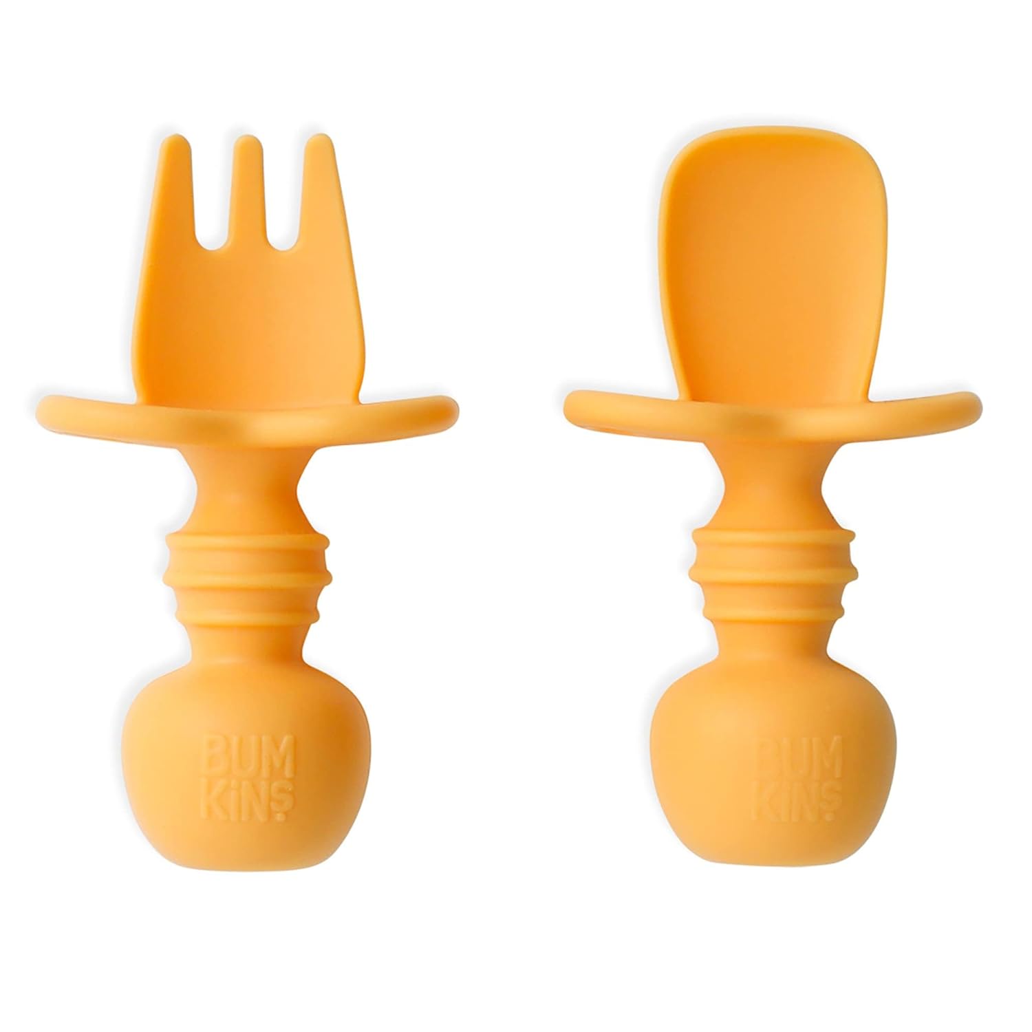 Bumkins Baby Utensils Set, Chewtensils Silicone Spoons for Dipping, Self-Feeding, Baby Led Weaning