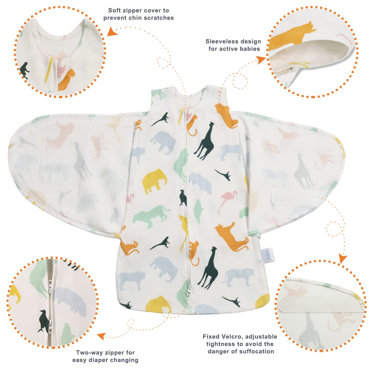 Swaddle-Blanket Baby Girl & Boy Swaddles Newborn Infant Transition 100% Cotton Wrap Blankets, 3-Way