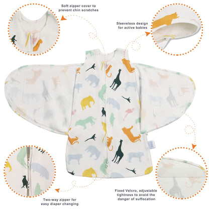 Swaddle-Blanket Baby Girl & Boy Swaddles Newborn Infant Transition 100% Cotton Wrap Blankets, 3-Way