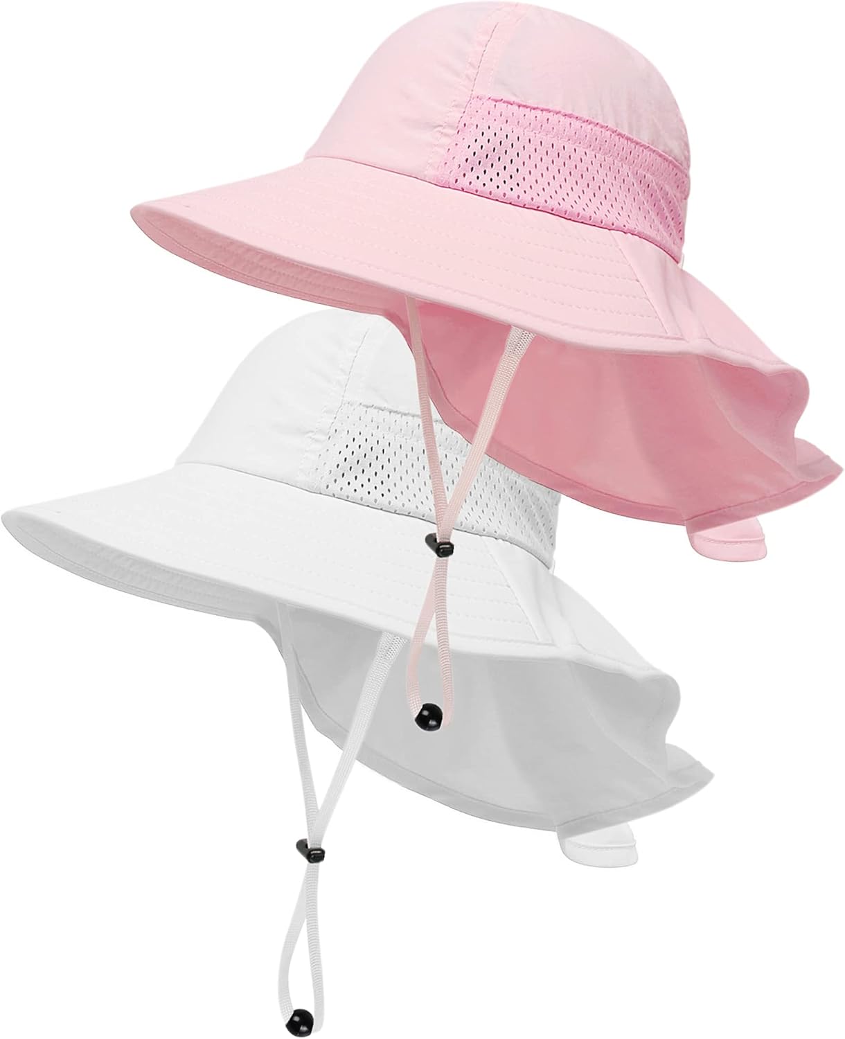 Toddler Baby Sun Hat Kids Summer UPF 50+ for Boys Girls Adjustable Beach Hats with Bucket Wide Brim