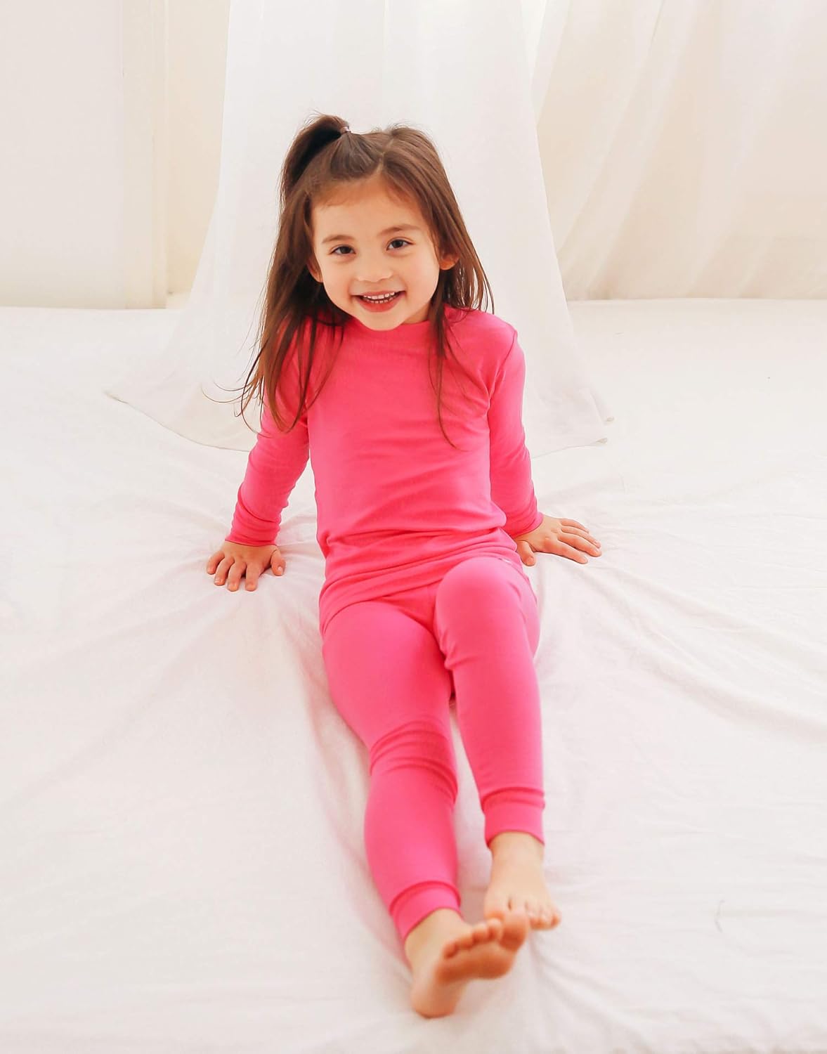 VAENAIT 6M-12Y Toddler Toddler Kids Toddler Girls Boys Soft Comfy Modal Tencel Solid Raglan