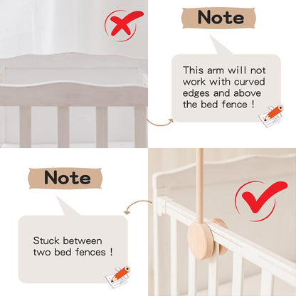 Updated Wooden Mobile Arm for Crib 30 inches- Baby Mobile Hanger for Crib Nursery Mobile Holder