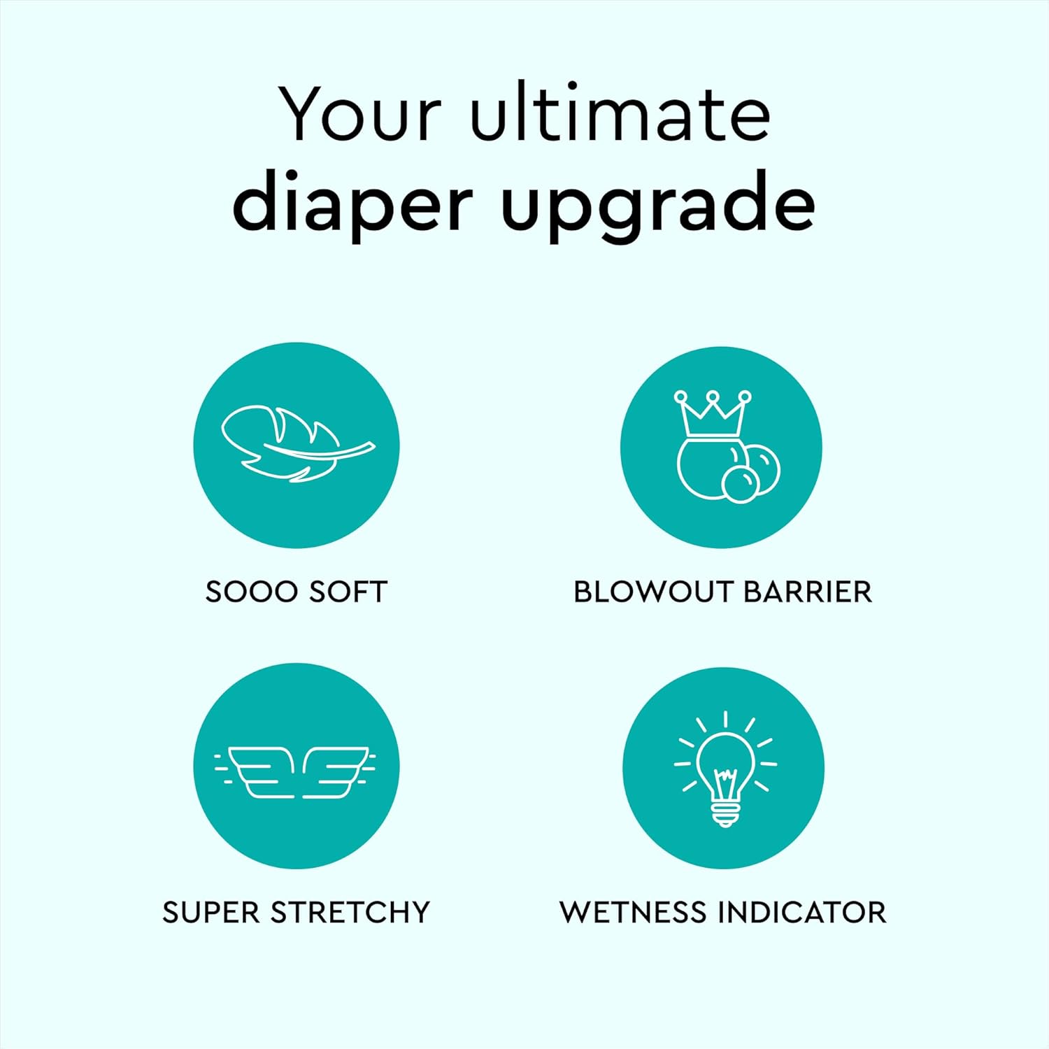 Baby Diapers - Size 1 (4-11 lbs), Monthly Supply (144 Count), Leak Protection, Skin-Friendly