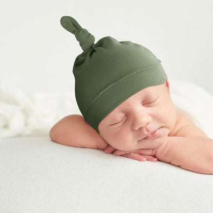 10 Pcs Baby Newborn Hats Set Stretchy Knot Beanie Hats for Boy Girl Baby Cute Cap Infant Beanies