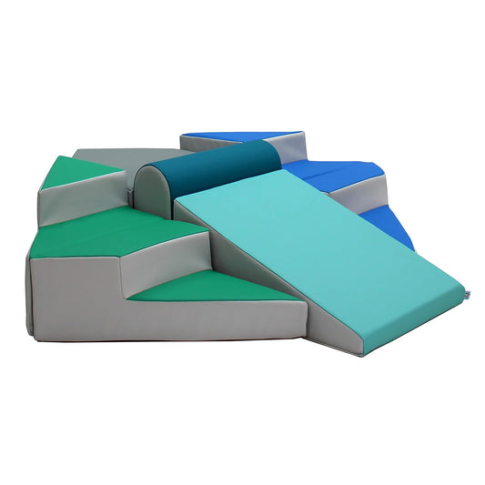 Factory Direct Partners 13383 SoftScape Step Up and Slide Corner Climber, Indoor Active Play