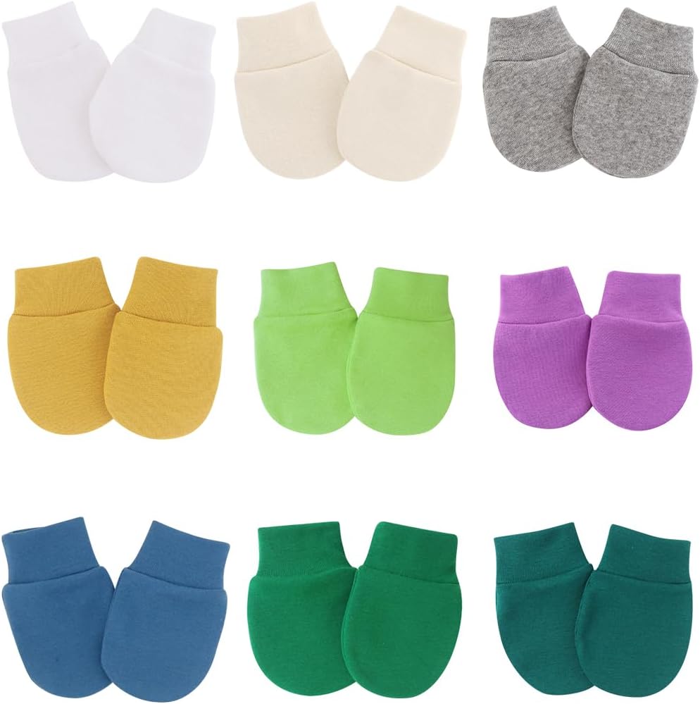 Cute Baby Mittens Newborn, No Scratch Baby Boy Mittens, Baby Girl Hat Gloves for Toddlers, Infant