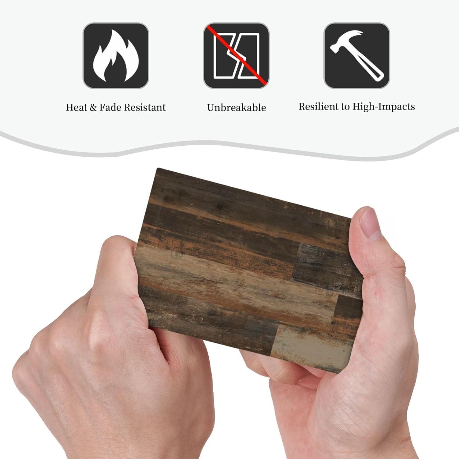Rustic Brown Wood Grain Dark Oak Light Switch Cover Plate 1 Gang No Device Blank Electrical Wall