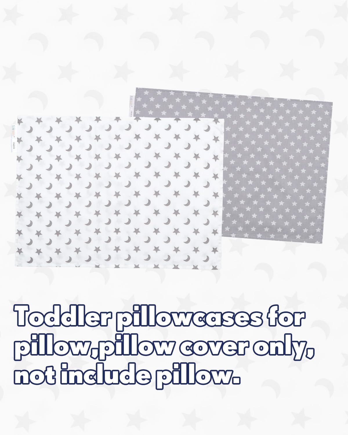 ALVABABY Toddler Pillowcases 2 Pack Organic Cotton Kids Pillow Cover Fit 13"x 18" or 12"x23"