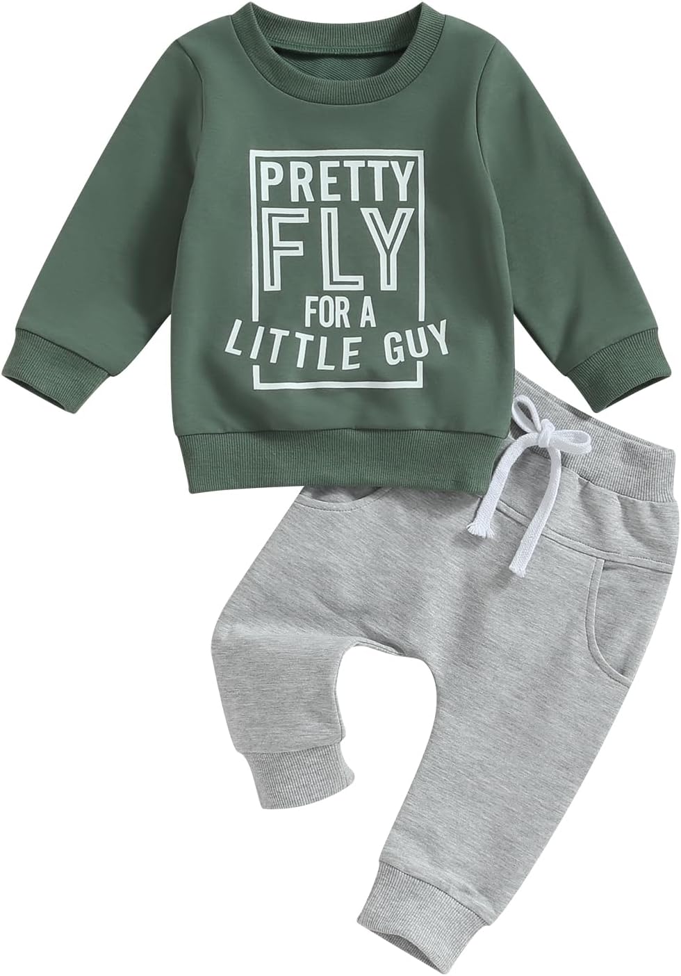 Baby Boy Clothes Fall 6 12 18 24 Months Football Long Sleeve Pullover Tops & Pant Sets Toddler