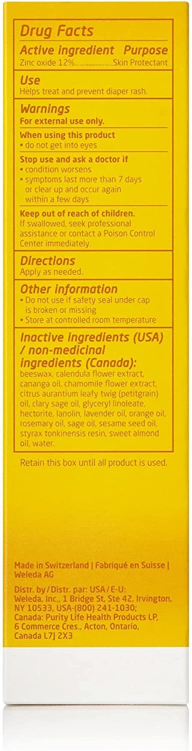 Weleda Baby Calendula Diaper Cream, 2.8 Fluid Ounce (Pack of 3), Plant Rich Protection with