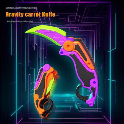 2pcs Fidget Claw Knife, 3D Gravity Knife Toy, 3D Gravity Plastic, Toy Switchblade, Printed
