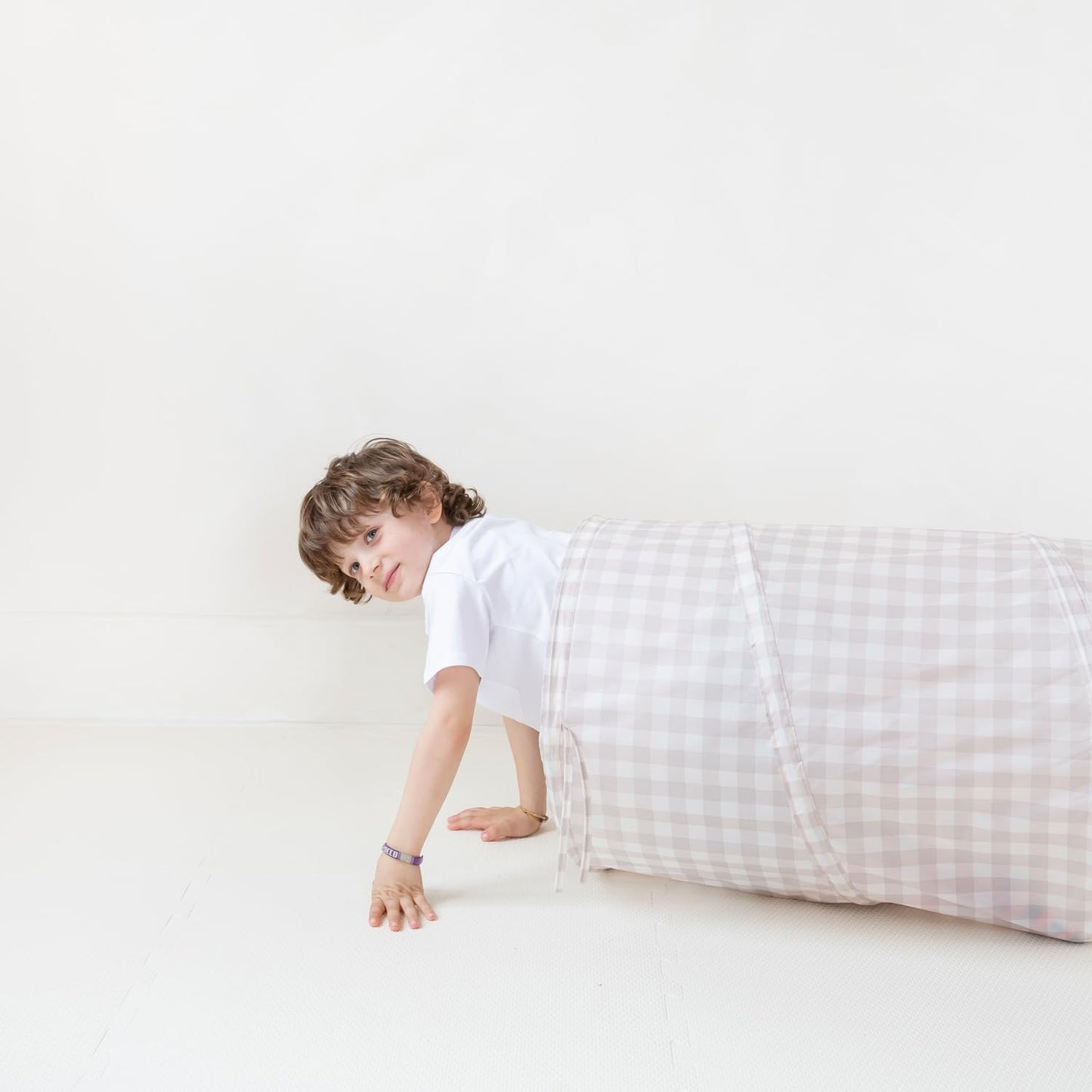 3 Sprouts Kids Play Tunnel - Pop Up Collapsible Tunnels with Recycled Fabric - Fun Crawling Tunnel