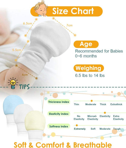 Newborn Baby Mittens Anti Scratch Baby Mittens No Scratch Mittens Baby Gloves for 0-6 Months Boys