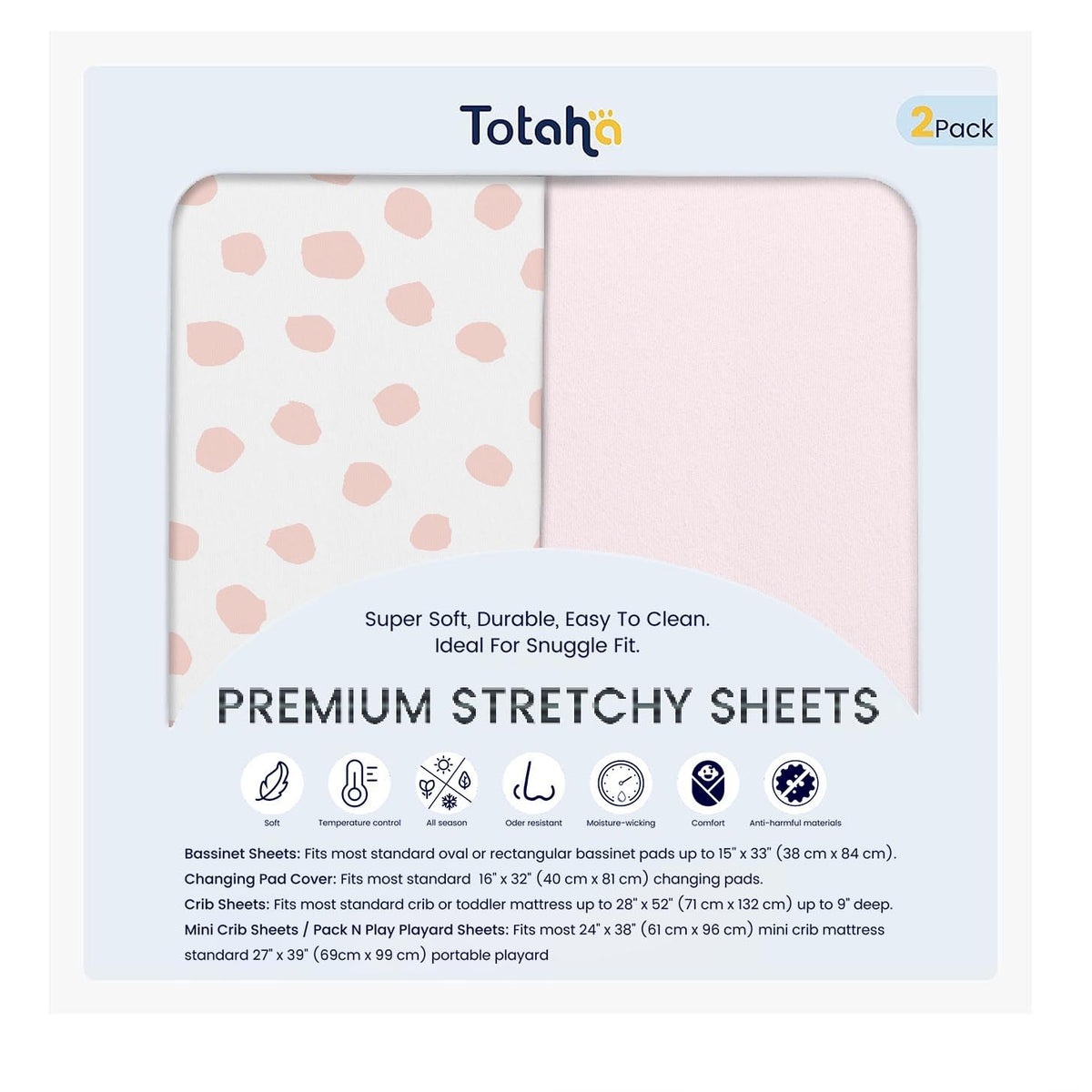 TotAha Premium Stretchy Changing Pad Cover, Buttery Soft Diaper Changing Pad Covers for Girls Boys