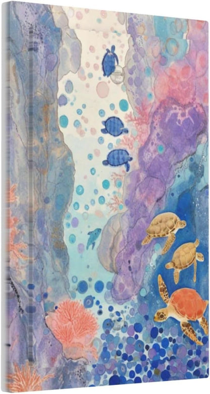 Turtle Coral Fish Watercolor Colorful Underwater World Light Switch Cover Plate 1 Gang No Device