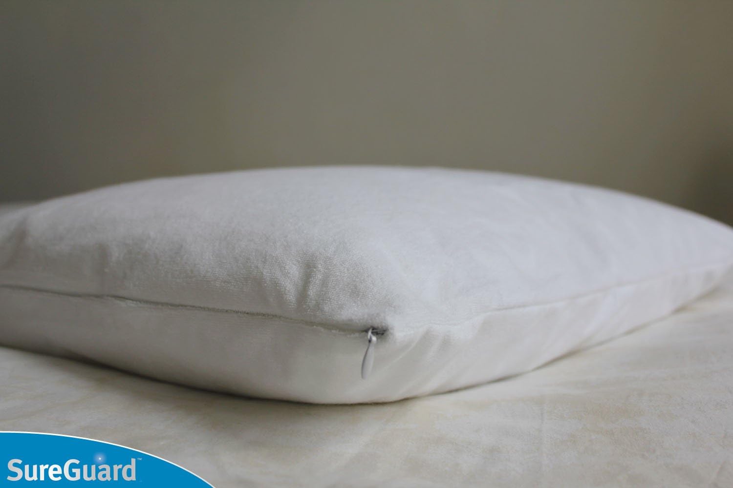 Set of 2 Travel Size SureGuard Pillow Protectors - 100% Waterproof, Bed Bug Proof, Hypoallergenic