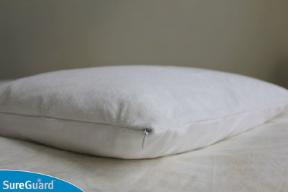 Set of 2 Travel Size SureGuard Pillow Protectors - 100% Waterproof, Bed Bug Proof, Hypoallergenic