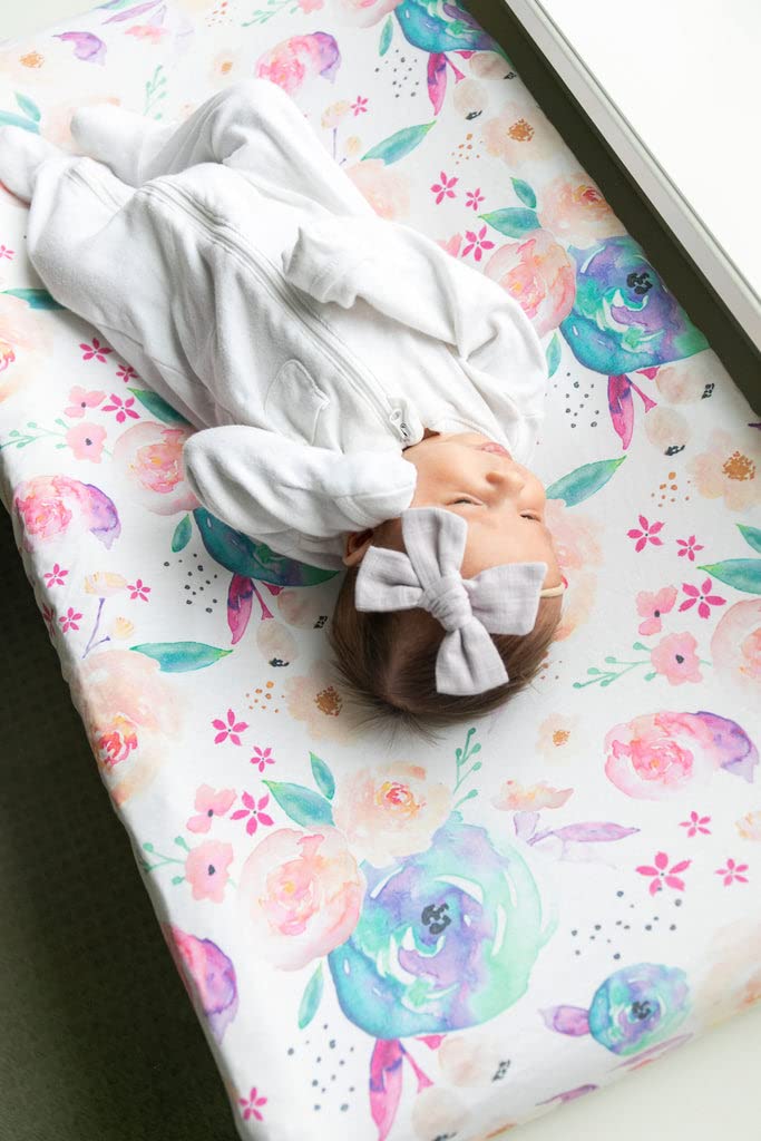 TotAha Premium Stretchy Changing Pad Covers (2-Pack)-Hypoallergenic, Silky Comfort, Buttery Soft