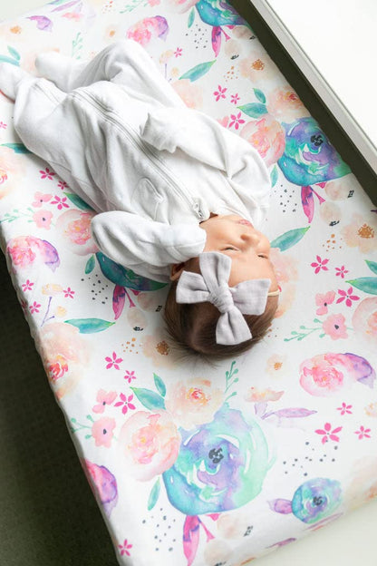 TotAha Premium Stretchy Changing Pad Covers (2-Pack)-Hypoallergenic, Silky Comfort, Buttery Soft