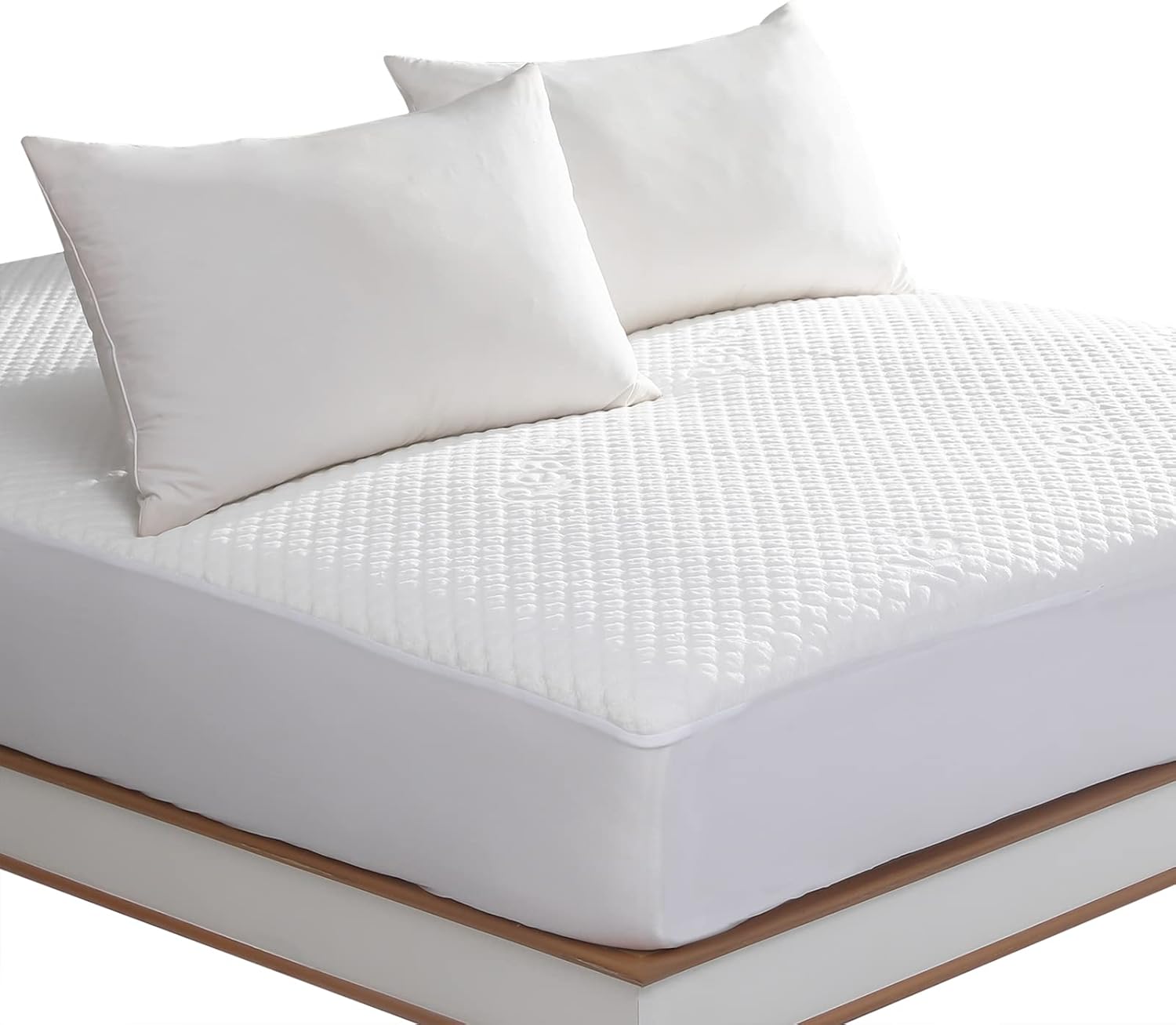 Queen Size Waterproof Mattress Protector Fitted Mattress Pad Cover with Deep Pocket Up to 18''