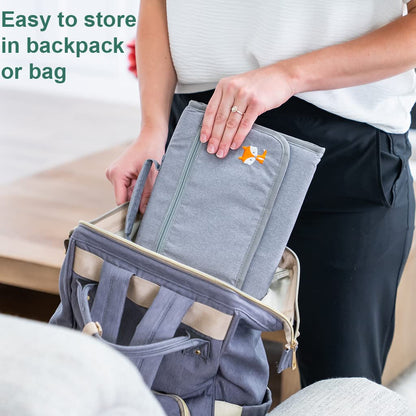 Portable Changing Pad - Waterproof Travel Baby Diaper Changing Pad, Mat Foldable, Wipes Pocket
